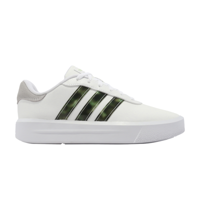 Pre-owned Adidas Originals Wmns Court Platform 'white Linen Green'