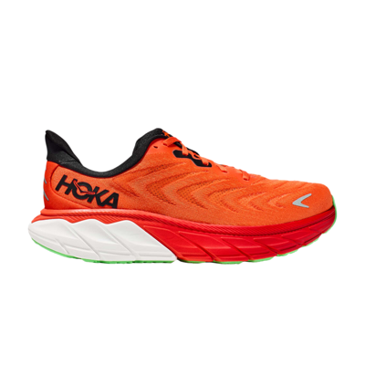Pre-owned Hoka Arahi 6 'flame Black' In Red