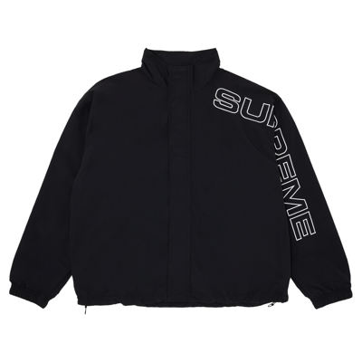 Pre-owned Supreme Spellout Embroidered Track Jacket 'black'