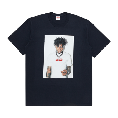 Pre-owned Supreme Nba Youngboy Tee 'navy' In Blue