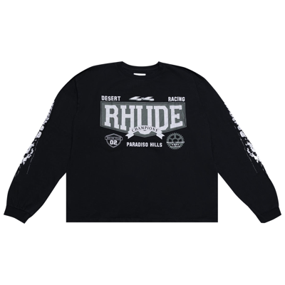 Pre-owned Rhude 4x4 Long-sleeve Tee 'vintage Black'