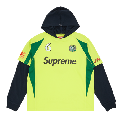 Pre-owned Supreme Hooded Soccer Jersey 'bright Green'
