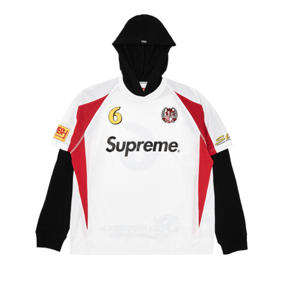 Pre-owned Supreme Hooded Soccer Jersey 'white'
