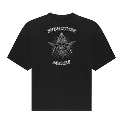 Pre-owned Balenciaga Gothic Xl T-shirt 'black'