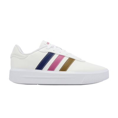 Pre-owned Adidas Originals Wmns Court Platform 'white Purple Pink Brown'