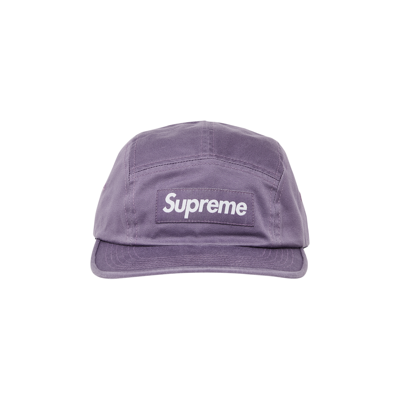 Pre-owned Supreme Washed Chino Twill Camp Cap 'dusty Purple'