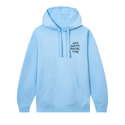 Pre-owned Anti Social Social Club Kkotch Hoodie 'blue'