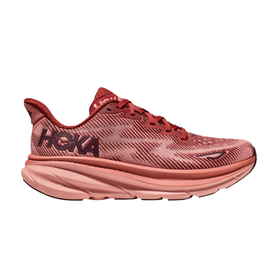 Pre-owned Hoka One One Wmns Clifton 9 'rust Earthenware' In Red