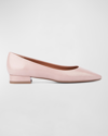 Aquatalia Pointed Patent Leather Pumps In Light Beige