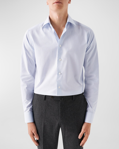 Eton Men's Contemporary Fit Pin Dot Fine Pique Shirt In White