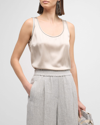 Brunello Cucinelli Tank Top In Beige