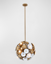 Allegri Crystal By Kalco Lighting Damask 15-light Semi Flush Mount In Brown