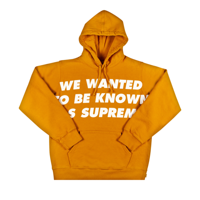 Pre-owned Supreme Known As Hooded Sweatshirt 'gold'