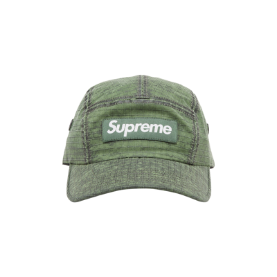 Pre-owned Supreme Distressed Ripstop Camp Cap 'green'