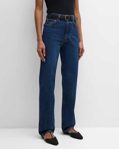 Totême Mid-rise Classic Cut Straight-leg Denim Jeans In Dark Blue
