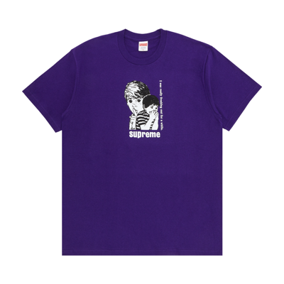 Pre-owned Supreme Freaking Out Tee 'purple'