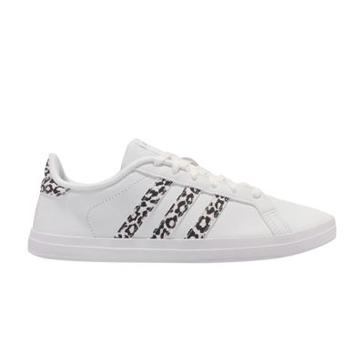 Pre-owned Adidas Originals Wmns Courtpoint 'leopard' In White