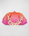 Judith Leiber Gemma Crystal Top-handle Bag In Champagne Flame