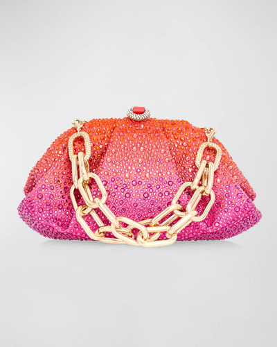 Judith Leiber Gemma Crystal Top-handle Bag In Champagne Flame