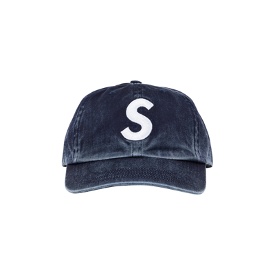 Pre-owned Supreme Pigment Print S Logo 6-panel 'navy' In Blue