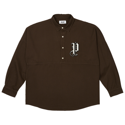 Pre-owned Palace Old English Shirt 'nice Brown'