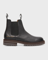 COMMON PROJECTS MEN'S LEATHER CHELSEA BOOTS