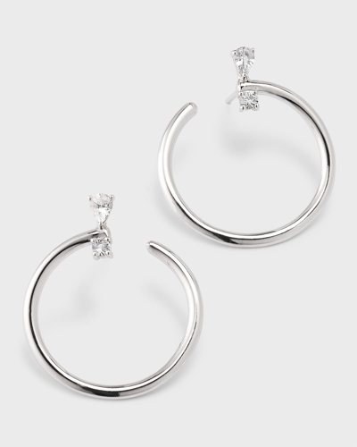 Monica Rich Kosann Sterling Silver Galaxy Large Wrap Hoop Earrings