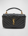 Saint Laurent College Mini Ysl Quilted Crossbody Bag In Black