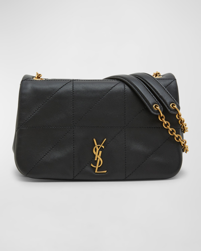 Saint Laurent Jamie 4.3 Mini Patchwork Leather Shoulder Bag In Black