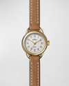 SHINOLA RUNABOUT LEATHER DOUBLE-WRAP WATCH, 25MM