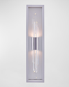 Allegri Crystal By Kalco Lighting Lucca Chrome Led Outdoor Sconce In Matte White