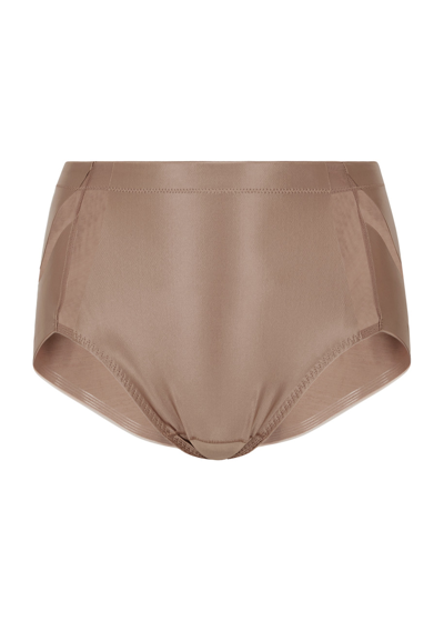 Spanx Booty Lifting Satin Briefs In Beige