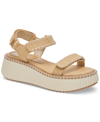 Dolce Vita Debra Platform Sandal In Light Natural Woven