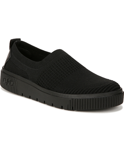 Ryka Vista Slip On Womens Knit Slip-on Sneakers In Black Knit Fabric