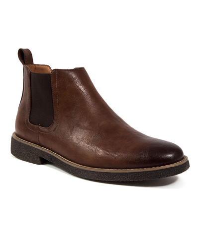 Deer Stags Men's Rockland Memory Foam Chelsea Boot Men's Shoes In Brown,dark Brown