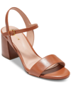 Cole Haan Josie Block Heel Sandal In British Tan Leather