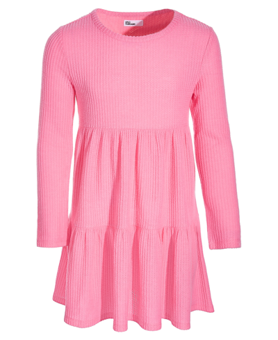 Epic Threads Kids' Toddler & Little Girls Long-sleeve Waffled Tiered Dress, Created For Macy's In Sweetheart
