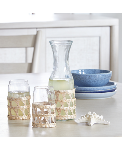 The Cellar Coastal Rattan & Glass Carafe, Created For Macy's In No Color