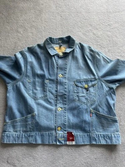 Pre-owned Levi's Levis Red Timothy Denim Jacket Size M Brand With Tags Deadstock In Blue