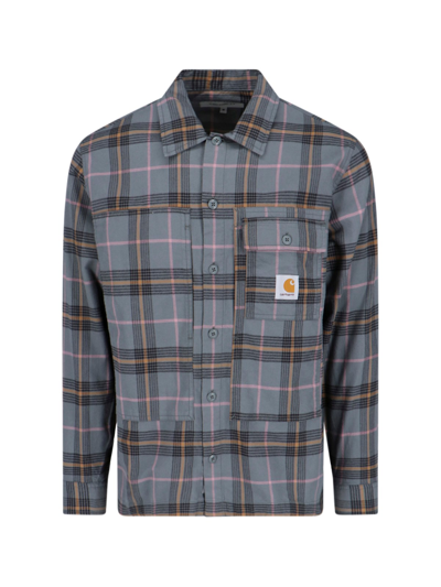 Carhartt Hadley Flannel Shirt With Check Motif In Grey