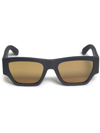 Alexander Mcqueen Mc Queen Angled Rectangular Sunglasses In Black  