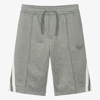 EMPORIO ARMANI TEEN BOYS GREEN JACQUARD SHORTS