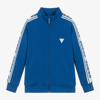 GUESS BOYS BLUE COTTON ZIP-UP TRACK TOP