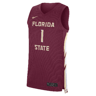 Nike Florida State 2023/24 Road  Men's Dri-fit College Basketball Replica Jersey In Red