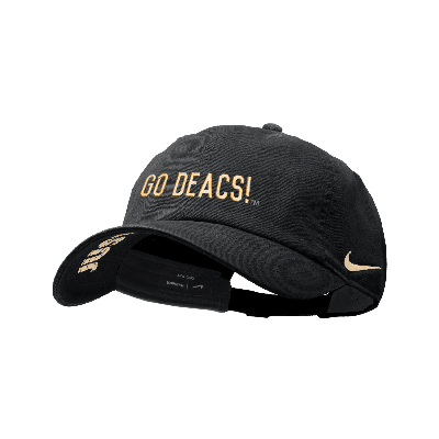 Nike Wake Forest  Unisex College Cap In Black