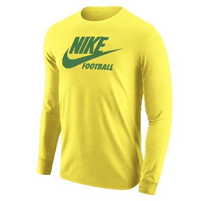 Nike Men's Football Dri-fit Long-sleeve T-shirt In Yellow