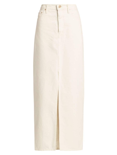 Derek Lam 10 Crosby High Rise Maxi Skirt In Ivory