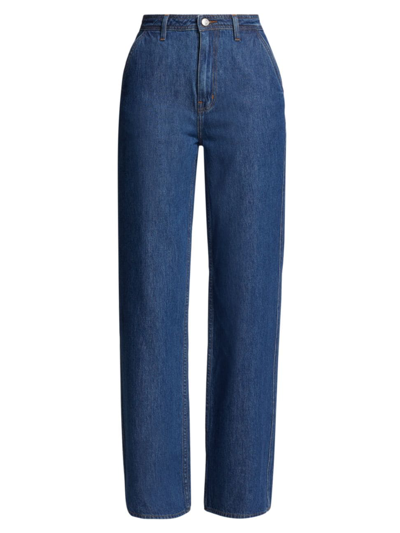 Derek Lam 10 Crosby Faye High Rise Tailored Jeans In Bedford Dark In Blue