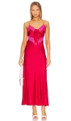 Loveshackfancy Serita Silk Maxi Dress In Red