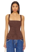 Lioness In Bloom Top In Brown